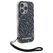 Husa premium pentru  iPhone 16 Pro Max Karl Lagerfeld superior quality - Negru texturat