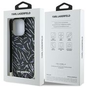 Husa premium pentru  iPhone 16 Pro Max Karl Lagerfeld superior quality - Negru texturat