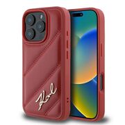 Husa premium pentru  iPhone 16 Pro Max Karl Lagerfeld superior quality - Rosu