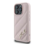 Husa premium pentru  iPhone 16 Pro Max Karl Lagerfeld superior quality - Roz