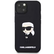 Husa premium pentru  iPhone 15 Plus Karl Lagerfeld superior quality - Negru fumuriu