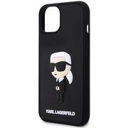 Husa premium pentru  iPhone 15 Plus Karl Lagerfeld superior quality - Negru fumuriu