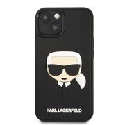 Husa premium pentru  iPhone 15 Plus Karl Lagerfeld superior quality - Negru mahagon