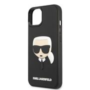 Husa premium pentru  iPhone 15 Plus Karl Lagerfeld superior quality - Negru mahagon