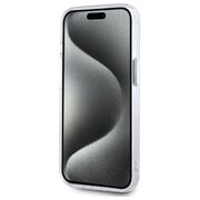 Husa premium pentru  iPhone 15 Plus Karl Lagerfeld compatibila Magsafe - Alb