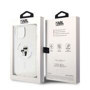 Husa premium pentru  iPhone 15 Plus Karl Lagerfeld compatibila Magsafe - Clear