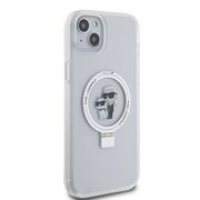 Husa premium pentru  iPhone 15 Plus Karl Lagerfeld compatibila Magsafe - Gri
