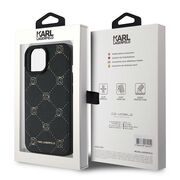 Husa premium pentru  iPhone 15 Plus Karl Lagerfeld compatibila Magsafe - Negru denim
