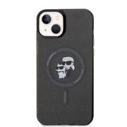 Husa premium pentru  iPhone 15 Plus Karl Lagerfeld compatibila Magsafe - Negru havana