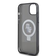 Husa premium pentru  iPhone 15 Plus Karl Lagerfeld compatibila Magsafe - Negru intens