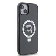 Husa premium pentru  iPhone 15 Plus Karl Lagerfeld compatibila Magsafe - Negru royal