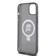 Husa premium pentru  iPhone 15 Plus Karl Lagerfeld compatibila Magsafe - Negru royal