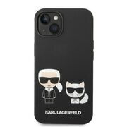 Husa premium pentru  iPhone 15 Plus Karl Lagerfeld compatibila Magsafe - Negru