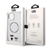 Husa premium pentru  iPhone 15 Plus Karl Lagerfeld compatibila Magsafe - Transparent