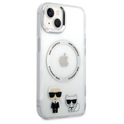 Husa premium pentru  iPhone 15 Plus Karl Lagerfeld compatibila Magsafe - Transparent