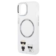 Husa premium pentru  iPhone 15 Plus Karl Lagerfeld compatibila Magsafe - Transparent