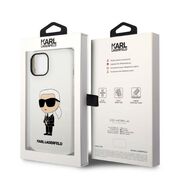 Husa premium pentru  iPhone 15 Plus Karl Lagerfeld superior quality - Alb