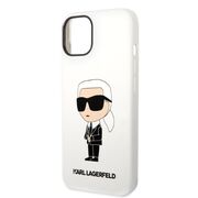Husa premium pentru  iPhone 15 Plus Karl Lagerfeld superior quality - Alb