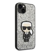 Husa premium pentru  iPhone 15 Plus Karl Lagerfeld superior quality - Argintiu