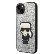 Husa premium pentru  iPhone 15 Plus Karl Lagerfeld superior quality - Argintiu
