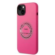 Husa premium pentru  iPhone 15 Plus Karl Lagerfeld superior quality - Fucsia