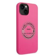 Husa premium pentru  iPhone 15 Plus Karl Lagerfeld superior quality - Fucsia