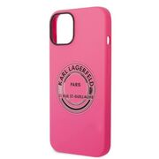 Husa premium pentru  iPhone 15 Plus Karl Lagerfeld superior quality - Fucsia