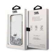 Husa premium pentru  iPhone 15 Plus Karl Lagerfeld superior quality - Gri cenusiu