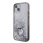 Husa premium pentru  iPhone 15 Plus Karl Lagerfeld superior quality - Gri cenusiu