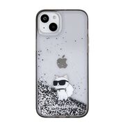 Husa premium pentru  iPhone 15 Plus Karl Lagerfeld superior quality - Gri cenusiu