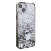 Husa premium pentru  iPhone 15 Plus Karl Lagerfeld superior quality - Gri cenusiu