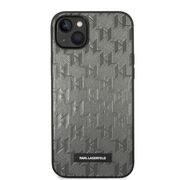 Husa premium pentru  iPhone 15 Plus Karl Lagerfeld superior quality - Gri deschis