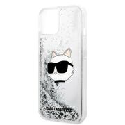 Husa premium pentru  iPhone 15 Plus Karl Lagerfeld superior quality - Gri deschis