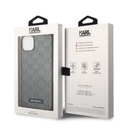Husa premium pentru  iPhone 15 Plus Karl Lagerfeld superior quality - Gri deschis