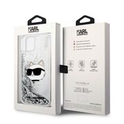 Husa premium pentru  iPhone 15 Plus Karl Lagerfeld superior quality - Gri deschis