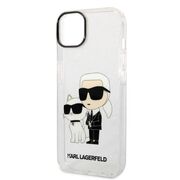 Husa premium pentru  iPhone 15 Plus Karl Lagerfeld superior quality - Gri luciu