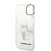 Husa premium pentru  iPhone 15 Plus Karl Lagerfeld superior quality - Gri luciu