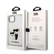 Husa premium pentru  iPhone 15 Plus Karl Lagerfeld superior quality - Gri luciu