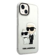 Husa premium pentru  iPhone 15 Plus Karl Lagerfeld superior quality - Gri luciu