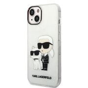 Husa premium pentru  iPhone 15 Plus Karl Lagerfeld superior quality - Gri luciu