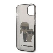 Husa premium pentru  iPhone 15 Plus Karl Lagerfeld superior quality - Gri titan