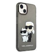 Husa premium pentru  iPhone 15 Plus Karl Lagerfeld superior quality - Gri titan