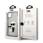 Husa premium pentru  iPhone 15 Plus Karl Lagerfeld superior quality - Gri titan