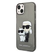 Husa premium pentru  iPhone 15 Plus Karl Lagerfeld superior quality - Gri titan