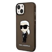 Husa premium pentru  iPhone 15 Plus Karl Lagerfeld superior quality - Maro havana
