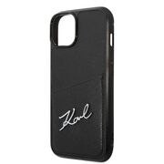 Husa premium pentru  iPhone 15 Plus Karl Lagerfeld superior quality - Negru Tipar
