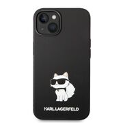 Husa premium pentru  iPhone 15 Plus Karl Lagerfeld superior quality - Negru havana