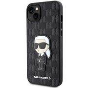 Husa premium pentru  iPhone 15 Plus Karl Lagerfeld superior quality - Negru havana