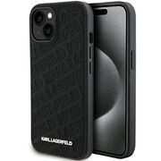 Husa premium pentru  iPhone 15 Plus Karl Lagerfeld superior quality - Negru intens