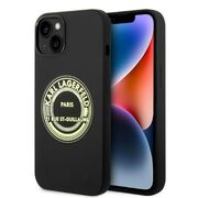 Husa premium pentru  iPhone 15 Plus Karl Lagerfeld superior quality - Negru print